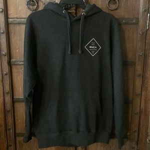RVCA Press Chest, Charcoal Hoodie